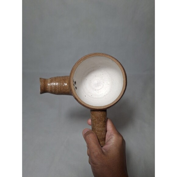 Vintage Pottery Kyusu Teapot with Wooden Handle, Unused Missing Lid - Picture 7 of 12